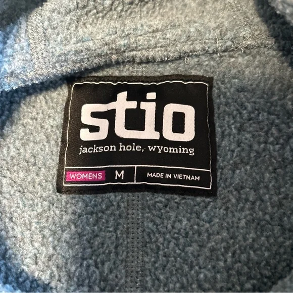 Stio Women's Heather Slate Zip Funnel Neck Sweater with Orange Trim Hoodie - Picture 7 of 10